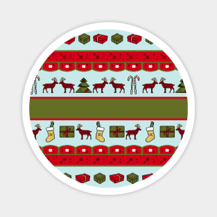 Pixel Perfect Christmas: Festive Pattern Joy No 2 Magnet